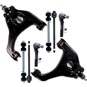 SCITOO 8-PC SET Front Suspension Control Arm Kit Fit For Chevy Silverado 1500 For GMC Sierra 1500 Front Lower Control Arm And Ball Joint Front Sway Bar End Link Inner Tie Rod End Outer Tie Rod End