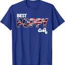Best Poppy Ever T shirt, Funny Fathers Day Gift US Poppy T-Shirt (Small, Royal Blue)