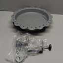 Heated Bird Baths for Outdoors, 100W Heated Bird Bath for Deck Railing, Heated Birdbath with Thermostat Control, Heated Bird Bath for Outside Winter Garden Patio Yard (Gray)