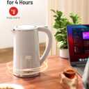 Electric Tea Kettle, 1.7L Larger Design Temperature Control Electric Kettle, 4H Keep Warm Water Boiler with 6 Presets, LED Screen Electric Kettles for Boiling Water, Boil-Dry Protection, BPA Free, Ivory