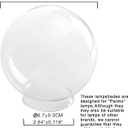 Permo Lighting Fixture Replacement 5.9" Round Globe Clear Glass Shade