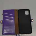 XcaseBar for iPhone 15 Pro Max 6.7" Wallet case with Zipper Credit Card Holder RFID Blocking,Flip Folio Book PU Leather Shockproof Protective Cover Women Men for Apple 15 ProMax Phone case Purple (Solid)