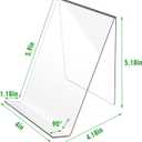 Trophable 12PACK Acrylic Book Stand, 4x5 Inch Clear Book Display Easel Clear Acrylic Holder for Displaying PictureNotebooks,Music Sheets Artworks,CDs