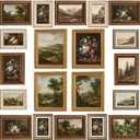 20 Pcs Vintage Picture Frames Resin Photo Frame with Trace Free Nail and S Board Buckle Elegant Classical Ornaments for Tabletop and Wall Display for Christmas Hotel Home Wedding Decoration