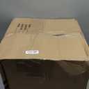 downluxe Indoor Chair Cushions for Dining Chairs, Tufted Overstuffed Textured Foam Kitchen Chair Pads with Ties and Non-Slip Backing, 15.5" x 15.5" x 4", Dark Grey, 4 Pack