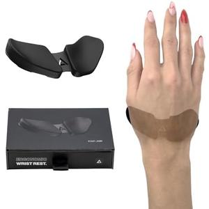 DELTAHUB Carpio 2.0 - Right-Handed Truly Ergonomic Wrist Rest for Mouse, Carpal Tunnel Support, Pain Relief, Anti-Fatigue, Easy Glide, Sleek, Office, Computer, Laptop, Gaming - Large, Black