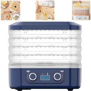 2025 Food Freeze Dryer Machine  Candy Freeze Dryer & Food Dehydrator Machine with Digital Display, 5 Trays for Fast Prep Snacking Home Storage (Blue)