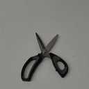 LIVINGO Heavy Duty Industrial Scissors: 10" Utility Stainless Steel Sharp Scissors all Purpose Premium Titanium Coating Forged Shop Shears for Household Pruning, Gardening, Construction, Black & Grey