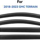 Window Visors Rain Guards Shield for 2018-2024 GMC Terrain, Out-Channel Window Vent Wind Deflectors Visors Shades for 18-24 Terrain SLE SLT AT4 Denali