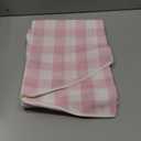 Alsoo Pink Gingham Round Tablecloth 60 Inch, Checkered Circle Table Cloth Washable Wrinkle Free, Cotton Linen Buffalo Plaid Table Cover for Picnic Kitchen Dining Room