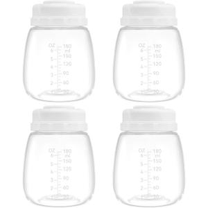 Replacement Pump Bottles for Spectra/Motif Luna/Most Wide-Mouth Flanges, S1 S2 Milk Storage Bottle for Pumping, 6oz/180ml