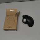 Logitech Ergo M575S Wireless Trackball Mouse, Wireless Ergonomic Mouse with Bluetooth and Encrypted Dongle, Comfortable Thumb Control, Precise and Smooth Tracking, for PC/ Mac - Black Silver Ball