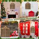 15.7x11.8'' Wooden Christmas Countdown Advent Calendar Farmhouse Christmas Calendar, Xmas Wooden Hanging Decor for Wall, Xmas Wall Decoration for Bedroom Gifts(Retro)