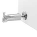 1/4" Spacer for Tub Spout, Flange Trim Ring for Bath Faucet, Eschutcheon Cover Plate for Spigot with Split PP Blocking Water, Shower Pipe Remodeling Sealer for Bathroom(SUS304-Brushed)