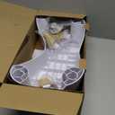 Toilet Stool Squat Adult,Gligam Poop Stool for Bathroom,Bearing 550 lbs Weight,Toilet Step Stool, Potty Stool for Adults and Kids,Non-Slip Simple Design,7" Tall (White/Bamboo Color)