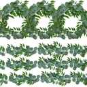 6 Pack Artificial Eucalyptus Garland with Willow Leaves Each 6.5 Feet Faux Greenery Garland for Wedding Arch Mirror DIY Garlands Decor