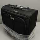 Lekebobor Rolling Laptop Bag Rolling Laptop Briefcase on Wheels for Women Fits Up to 15.6Inch computer Bags Water Resistant for Work Travel and Business, Black (Large)