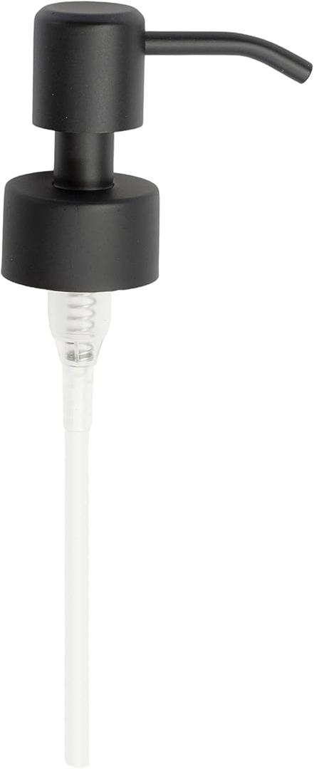 Kapitan Soap Dispenser Pump Replacement Head Black Spare Stainless Steel 28Mm Brushed Finish (1 Piece - Black)