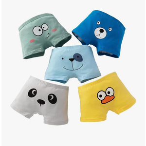 Toddler Boxer Briefs Cotton Boys Underwear Kids Underpants Size 3-12Years (Pack of 5), 5-6 Years
