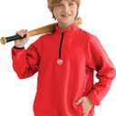 Toddler Baseball Cage Jacket Kids Batting Pullover Youth Windbreaker for Boys and Girls, Size: 10-11 Years