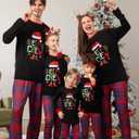Rnxrbb 2025 Matching Family Christmas Pajamas Holiday Family Christmas Pjs Set Sleepwear Xmas Jammies Men Women Kids Couples (XX-Large, Black Eif Crew)
