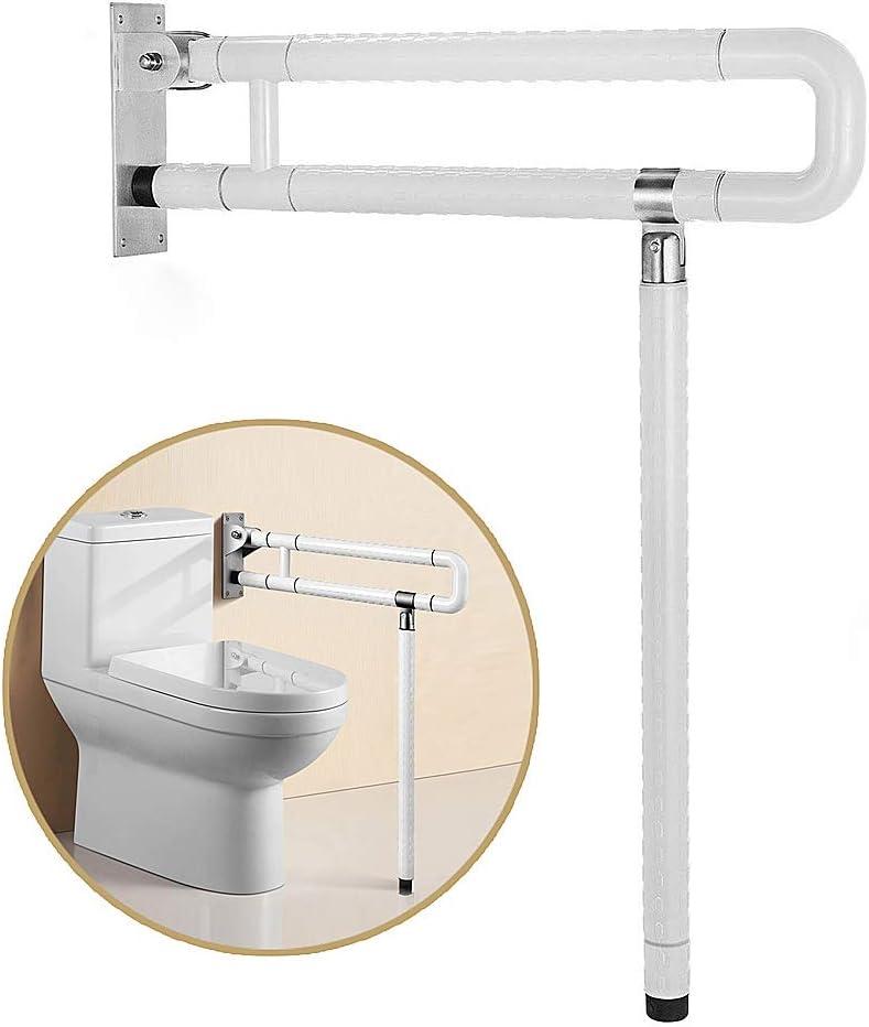 Handicap Grab Bars for Bathroom, Foldable Stainless Toilet Grab Bar with Textured Grip, 29.5(L) x27.5(H) inches Flip Up Toilet Safety Rails with Leg for Elderly Handicap Grab Bars for Bathroom, Foldable Stainless Toilet Grab Bar with Textured Grip, 29.5(L) x27.5(H) inches Flip Up Toilet Safety Rails with Leg for Elderly