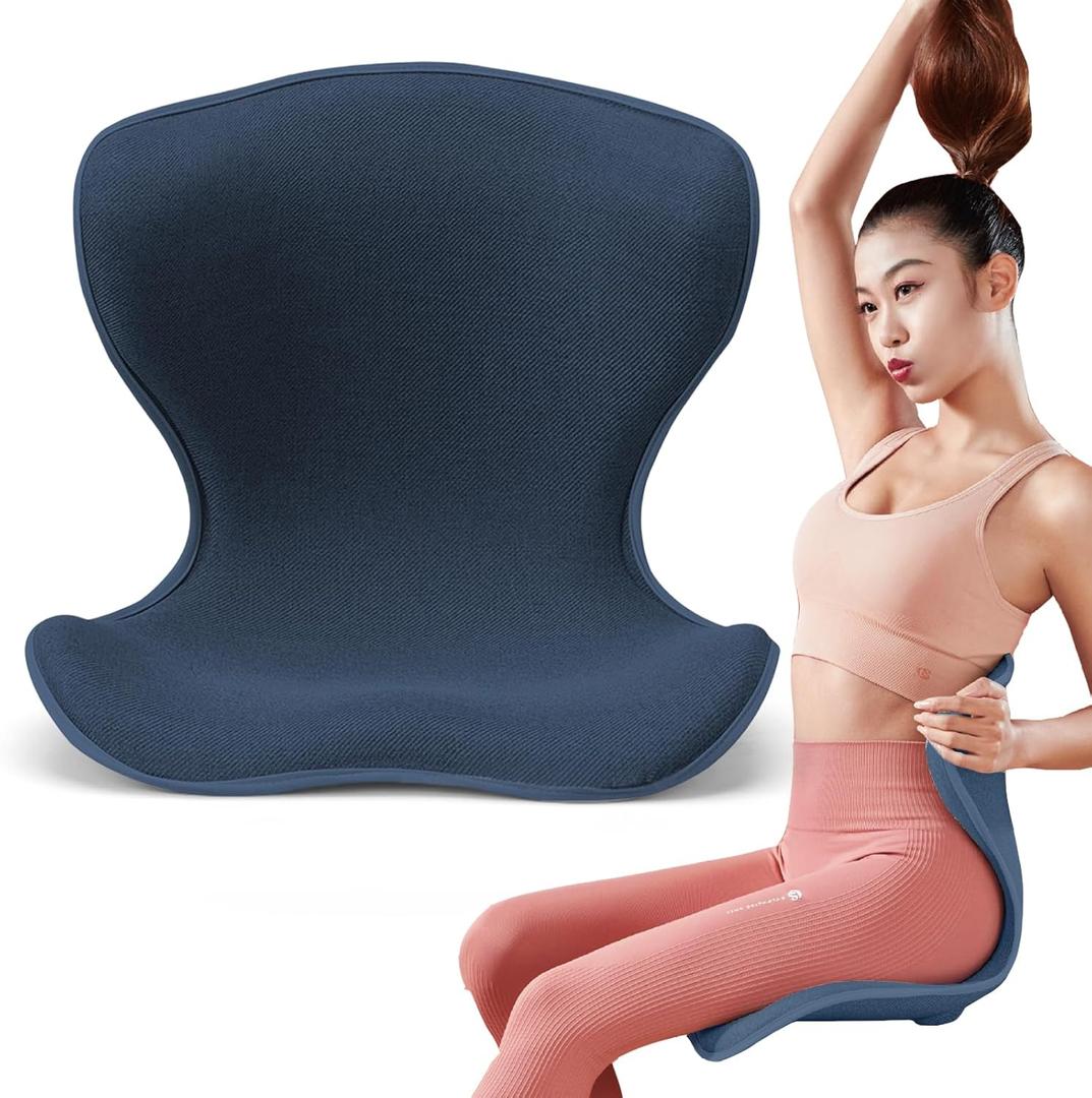 Lumbar Support for Office Chair Back Support for Computer Chairs, Gaming,Home - Working, Ergonomic Back Cushion for Lower Pain Relief,Improve Posture, Floor Seat,Meditation Chair. (Blue)