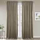 StangH Camel Beige Velvet Curtains - Stylish Thermal Insulated Drapes for Office, Soft Noise Reducing Curtains, Neutral Beige Decor, W52 x L100, 2 Panels