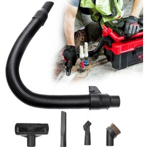 14-37-0105 18V Wet/dry Vac Hose Assembly with Universal Attachments Adapter Kit for Milwaukee M18 18v/28v Vacuum 0880-20 0970-20 (Internal Storage), Use to Pick Up Dust and Debris