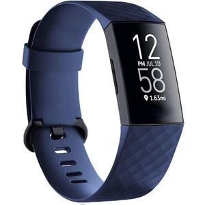 Replacement Bands Compatible with Fitbit Charge 4 / Fitbit Charge 3 Bands for Women Men, Silicone Fitness Sport Wristbands for Women Men Small Large (Navy)