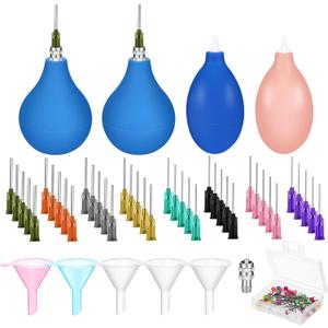 Dandat 102 Pcs Pottery Tools Supplies Ceramic Precision Applicator, Precision Tips Applicator for Ceramic Bottles Glaze 3 Ounce Clay Tools Set, Slip Trailing Pottery Glaze Squeeze Bottle