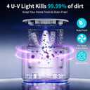 Ultrasonic Retainer Cleaner Machine, 50kHz Dental Cleaning Pod with 4 U-V Lamp for Night Guards, Braces, Aligners, Toothbrushes, Mouth Guards, Jewelry, 340ml Rechargeable Ultrasonic Denture Cleaner