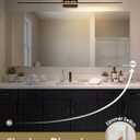 VOLISUN Modern Bathroom Vanity Light 55 inch, Rotatable, 36W Dimmable 5CCT Led Bathroom Light Fixture Over Mirror, Black Bar Vanity Light for Bathroom Mirror Cabinets-ETL Certificated