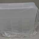 Nail Polish Holder Organizer with Lid and Handle for 30 Bottles (Clear, 11.8 x 11 x 3.15 In)