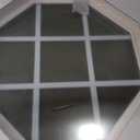 TAFCO 24"x24" Octagon Vinyl Window with Grill – Energy Efficient, Heavy-Duty Frame, Insulated Clear Glass, White