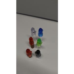 DOERDO 6Pcs Glass Powder Storage Holder Portable Powder Storage Holder Travel Container for Outdoor Camping, Mixed Sizes 5 Colors