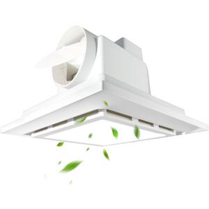 Bathroom Exhaust Fan with Light,1.0 Sones Bathroom Vent Fan with 12W LED Light,120 CFM,9.8x9.8 Mount,4 Inch Duct Quiet Square Fan for Home,Bath Restroom,Hotel,Office