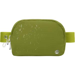 Mums Memory Waterproof Mini Belt Bag for Women, Casual Nylon Everywhere Crossbody Fanny Pack for Travel, Running, Hiking, and Cycling (Army Green)