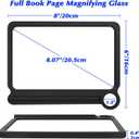 6X 30X Large Magnifying Glass for Reading, Handheld Magnifying Glass Lightweight Magnifier Sheet, Full Book Page Viewing Area Magnifiers for Small Prints Reading and Low Vision Seniors