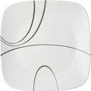 Corelle Vitrelle 6-Piece Salad Plate Set, Triple Layer Glass and Chip Resistant, Lightweight Square Plates Set, Splendor  8-1/2-Inch 