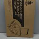 Pull Out Trash Can Under Cabinet Shelf - Under Sink Trash Can Pull Out Slider for 3040 Quart Cans Up to 125 lb - Cabinet Trash Can Pull Out Kit w/Garbage Bag Holder - (Can Not Included)