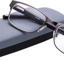 EYEGUARD Readers Metal Deluxe Rectangular Reading Glasses for Men 2.75 (Grey)