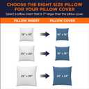 Amazon Basics Square Hypoallergenic Down Alternative Pillow Insert, Machine Washable, Softness and Support, 20 inch, 2-Pack