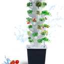 Hydroponics Tower Indoor Growing System Vertical Garden Planter Indoor Smart Garden Kit with Pump and Movable Water Tank Vegetable Plant Gift for Gardening Lover (35-Plants), 2380 Cubic Inches
