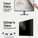 2-Pack 24 Inch Computer Privacy Screen Filter (21.3" × 12.0") for 16:9 Curved & Flat Monitors – Nano-Suction Bezel (Tape-Free Instant Install) – Anti-Glare, Blue Light Blocking, Washable