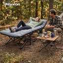 ABORON Camping Cot for Adult 28" Extra Wide, Heavy-Duty 1200D Oxford Cot for Sleeping, Portable Folding Camp Bed with Mat & Carry Bag
