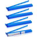 Mahjong All-in-One Tile Rack & Pusher, Deep Blue Acrylic Mahjong Rack and Pusher Combo, Modern American Mahjong Tile Racks, Set of 4