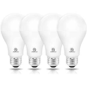 E ENERGETIC LIGHTING Dimmable A21 LED Bulb, 150 Watt Equivalent, Warm White 3000K, 2600LM, UL Listed, E26 Standard Base, Damp Rated, Super Bright Light Bulbs, 4 Pack