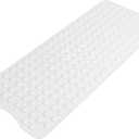 AmazerBath Shower Mat Non Slip 40 x 16 Inches, Shower Stall Mats with Suction Cups and Drain Holes, Non Slip Bath Mat for Tub for Elderly & Kids, White