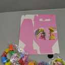 Princess Peach Birthday Party Supplies, Princess Peach Party Favors Include 12 Bracelets, 12 Button Pins, 50 Stickers, Princess Peach Theme Party Favors